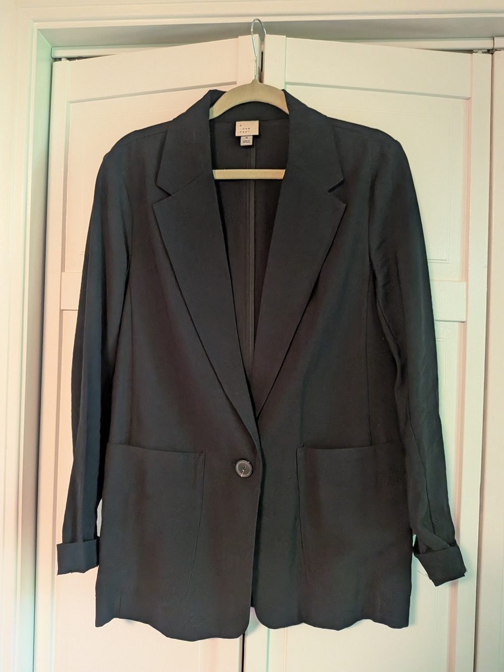 a new day Black Single-Button Relaxed Blazer